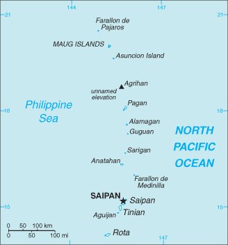 Map of The Northern Mariana Islands